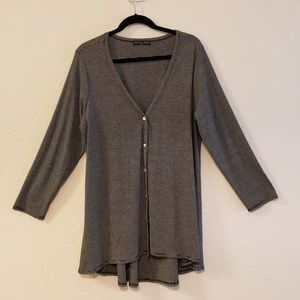 Kim & Cami Cardigan Black/White Size 1X